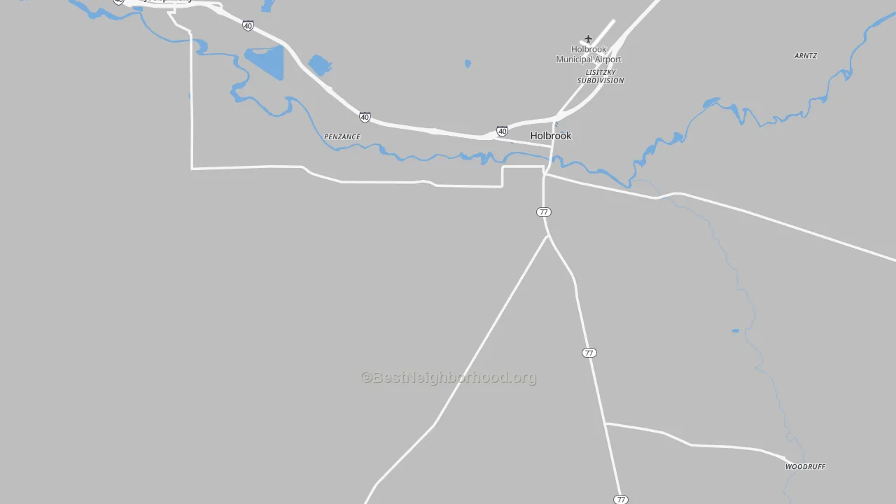 Transit Grade map of Navajo County, AZ