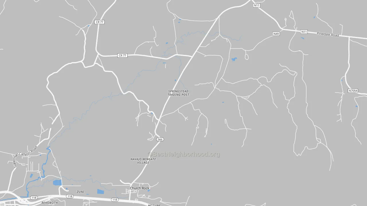 Transit Grade map of Navajo Wingate Village, NM
