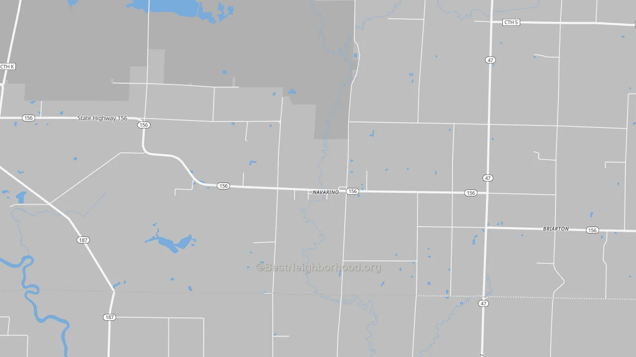 Transit Grade map of Navarino, WI