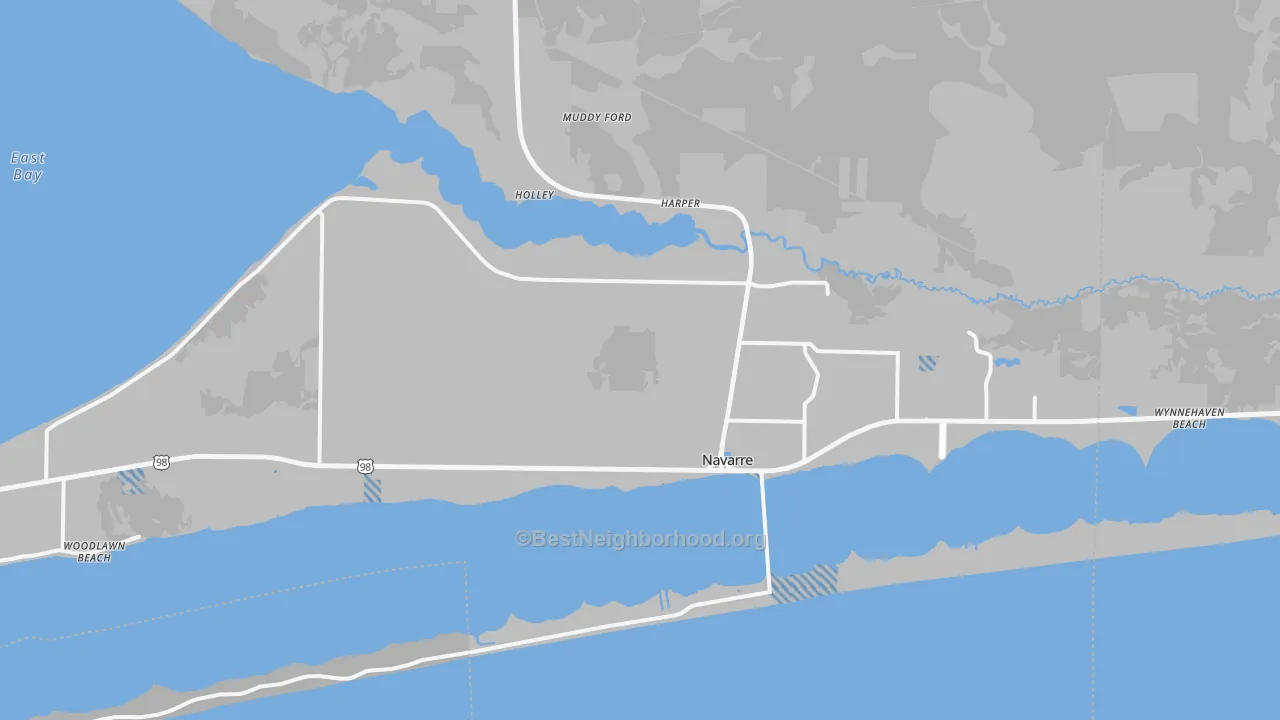 Transit Grade map of Navarre, FL