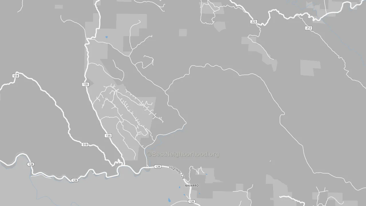 Transit Grade map of Navarro, CA