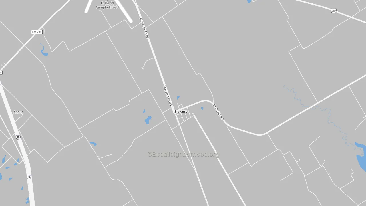 Transit Grade map of Navarro, TX