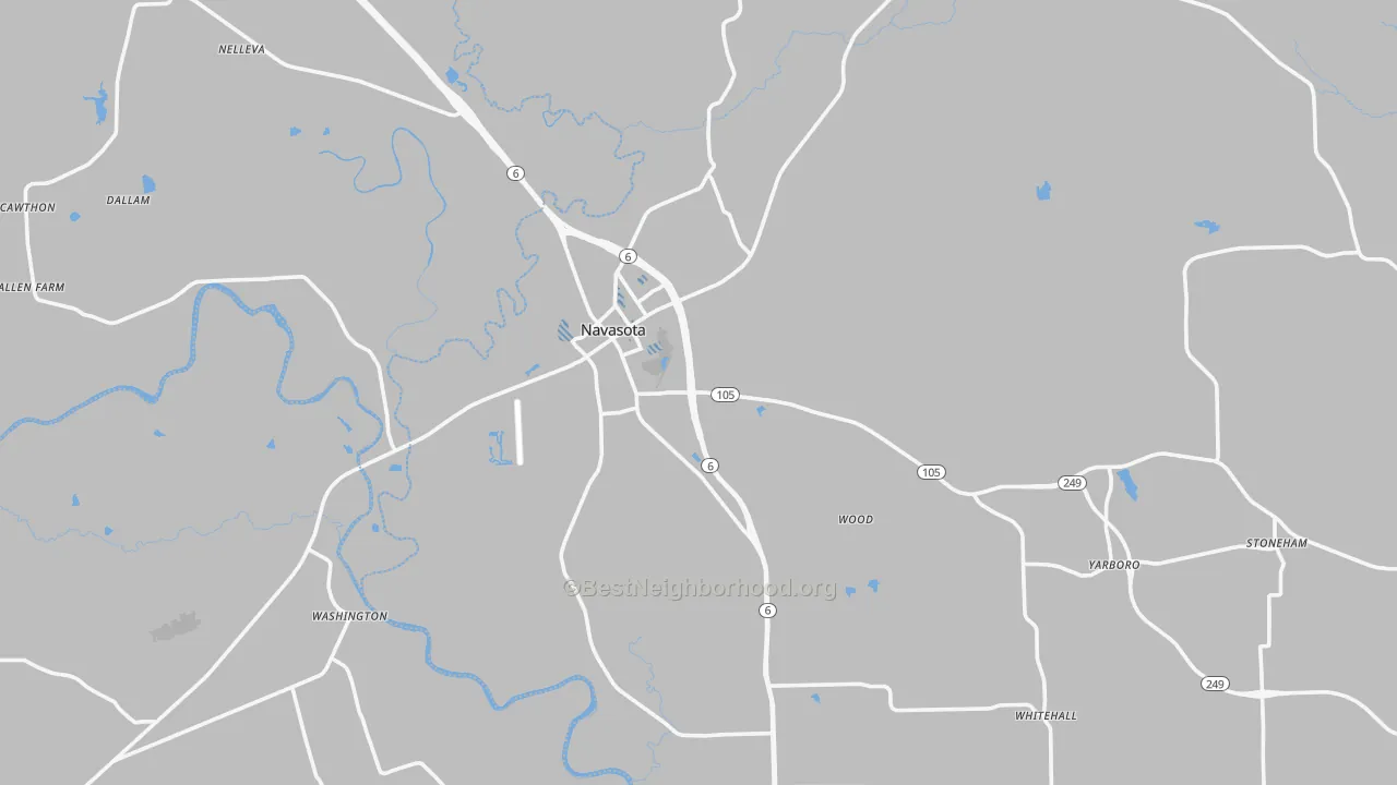 Transit Grade map of Navasota, TX