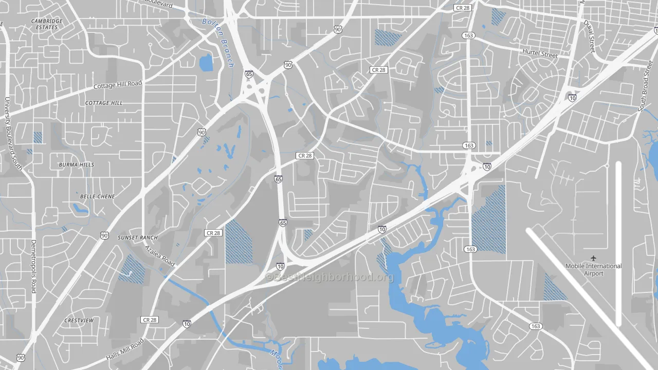 Transit Grade map of Navco, Mobile, AL