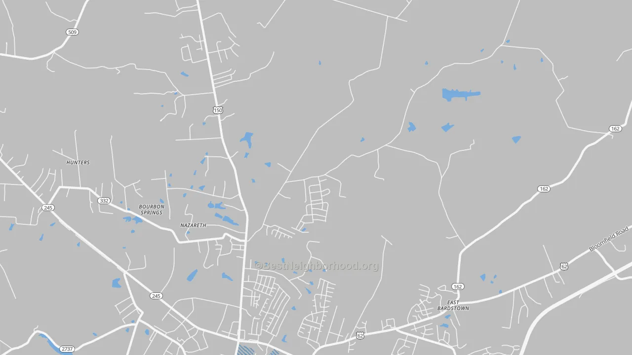 Transit Grade map of Nazareth, KY