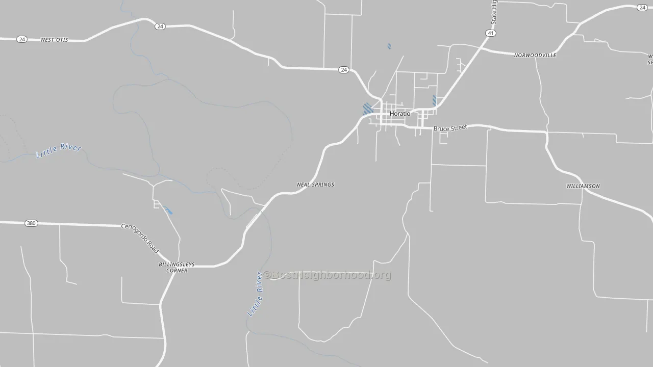 Transit Grade map of Neal Springs, AR