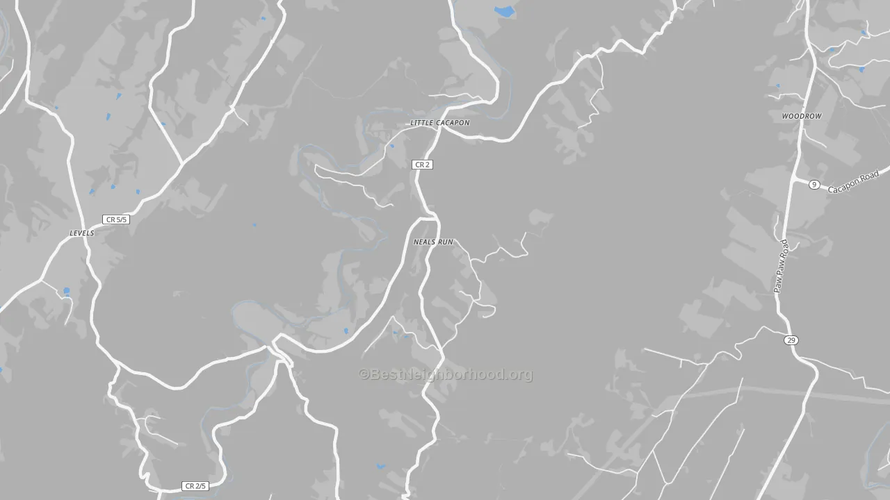 Transit Grade map of Neals Run, WV