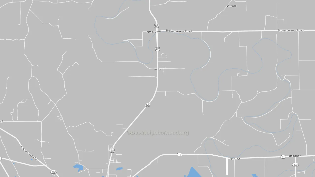 Transit Grade map of Nebo, AR