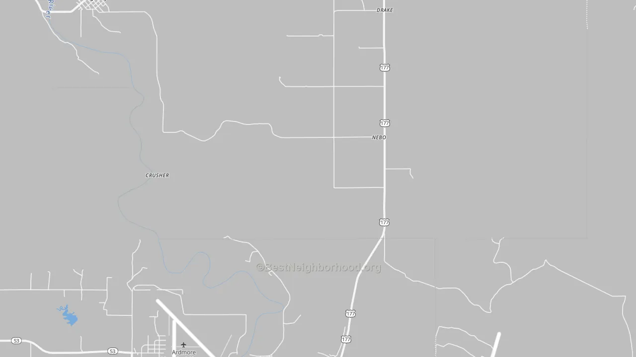 Transit Grade map of Nebo, OK