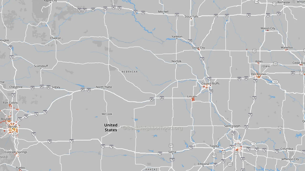 Transit Grade map of Nebraska