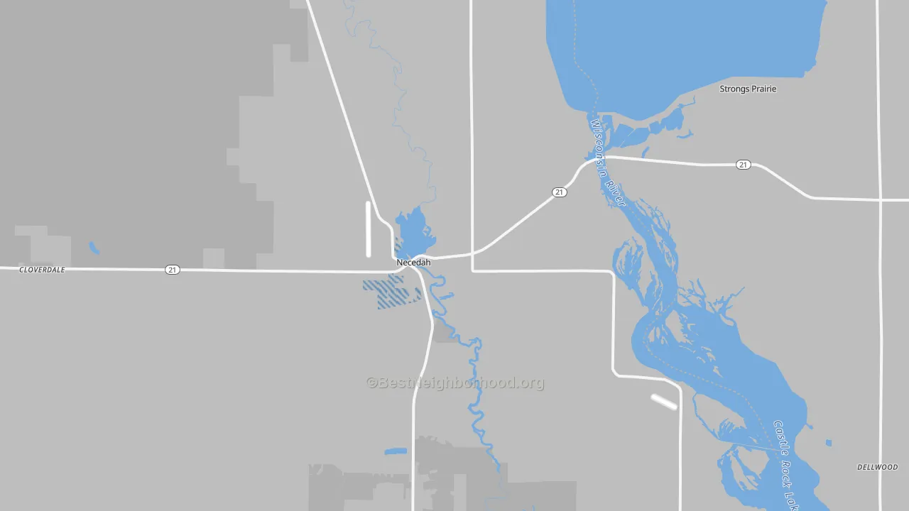 Transit Grade map of Necedah, WI