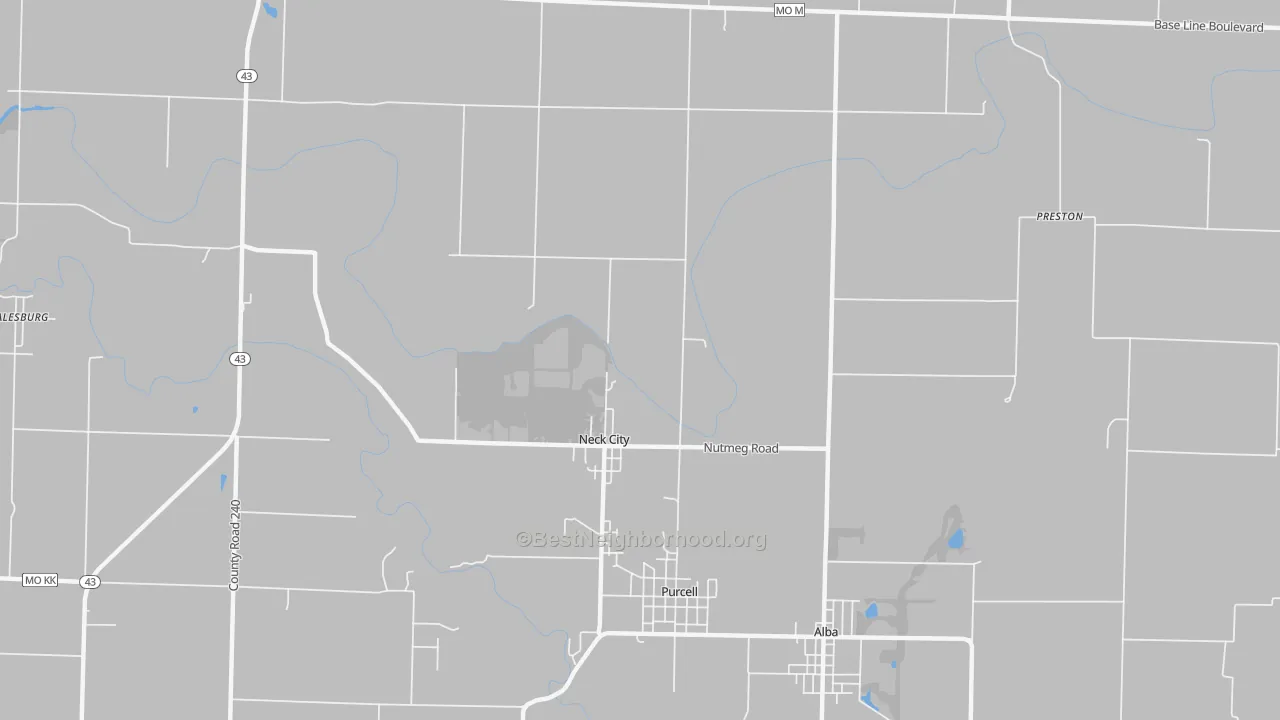 Transit Grade map of Neck City, MO