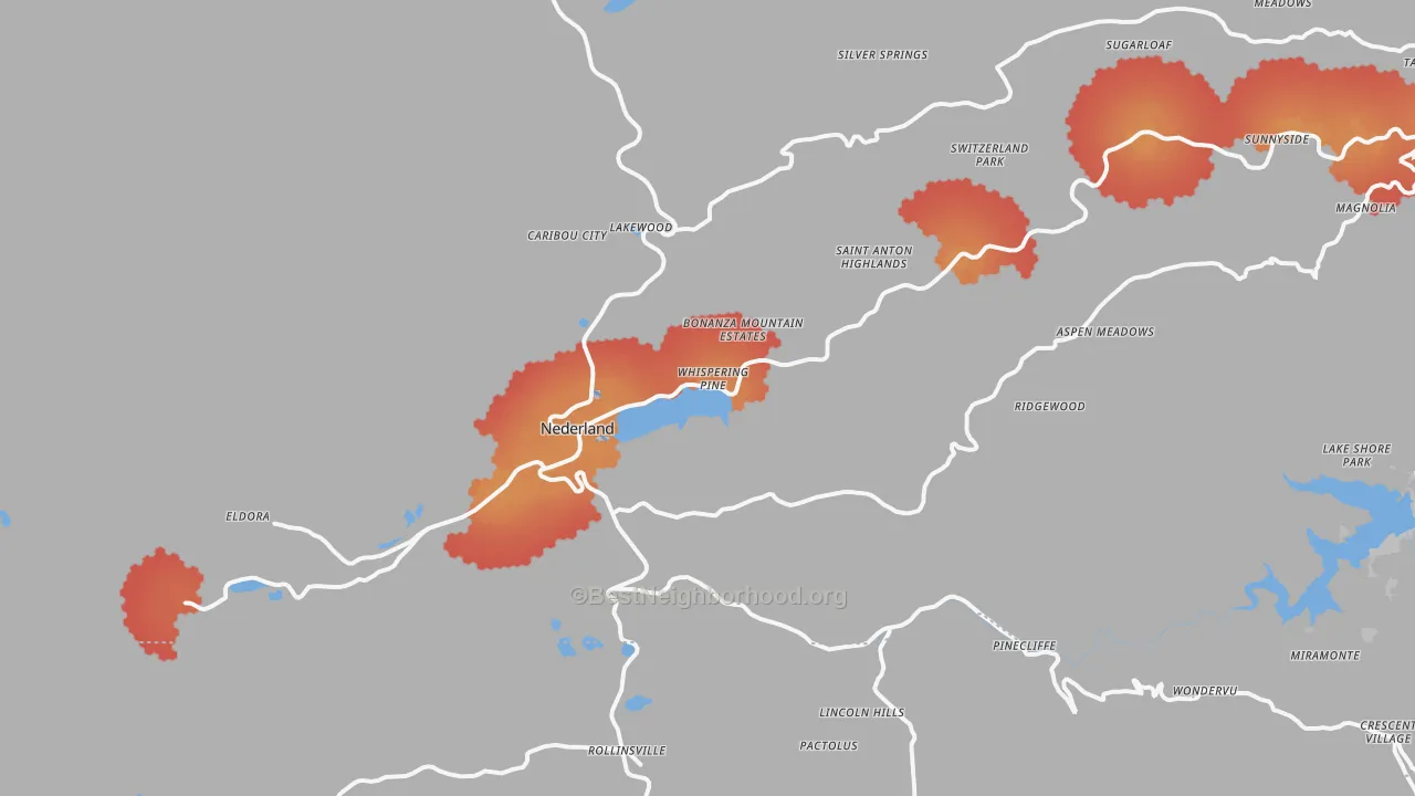 Transit Grade map of Nederland, CO