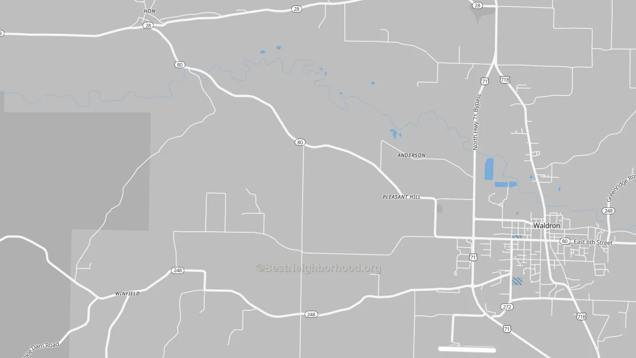 Transit Grade map of Needmore, AR