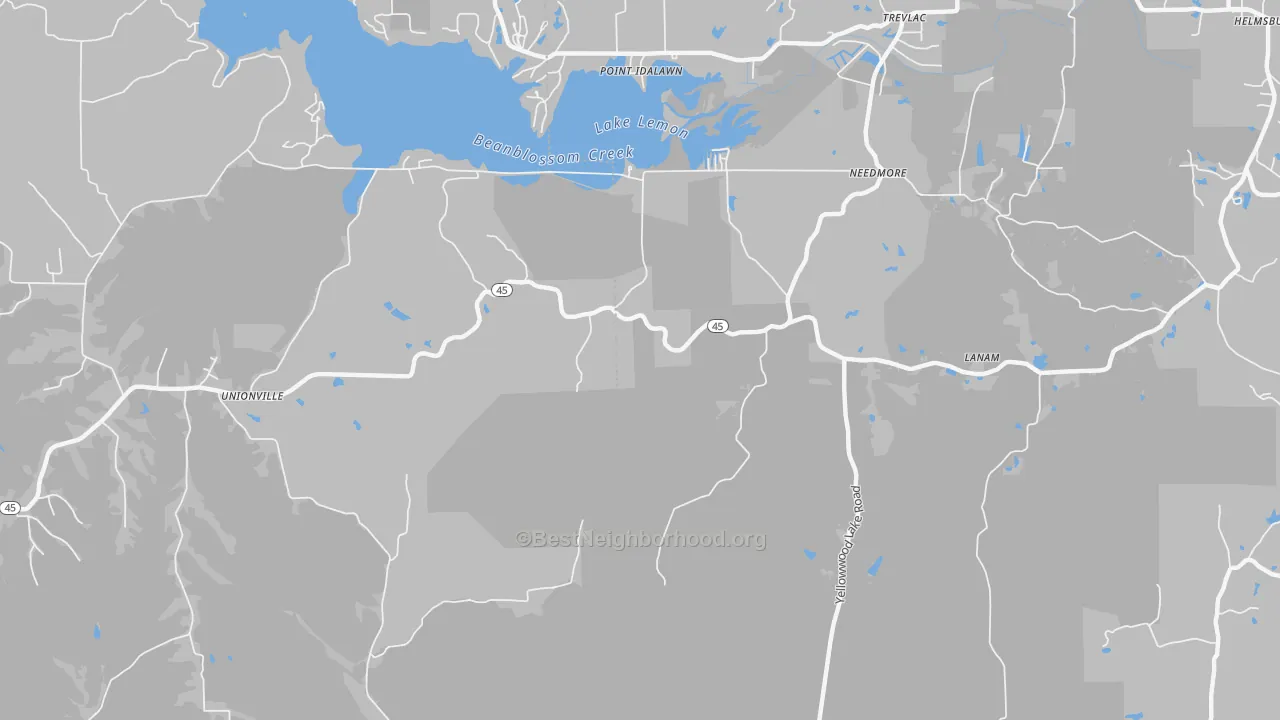 Transit Grade map of Needmore, IN