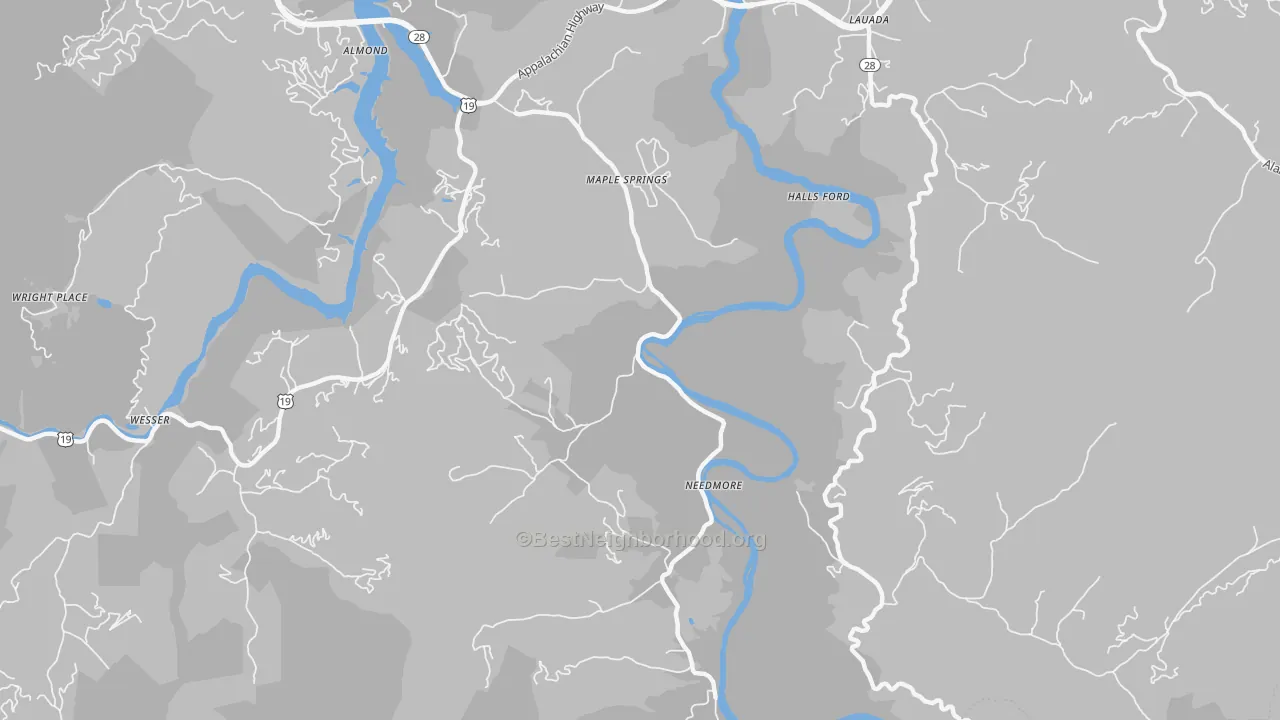 Transit Grade map of Needmore, NC