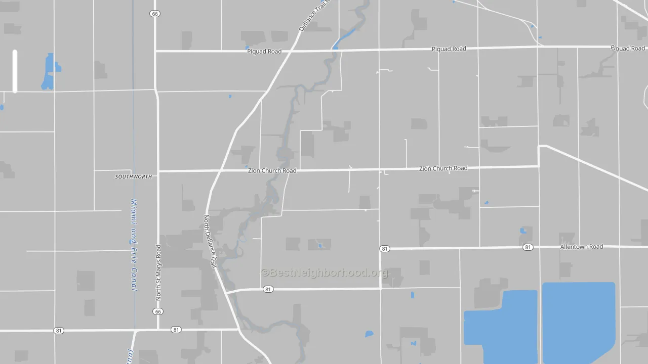 Transit Grade map of Needmore, OH