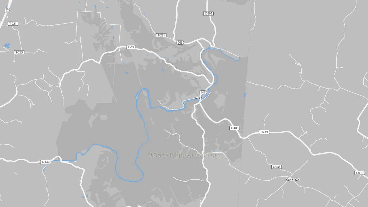 Transit Grade map of Neel, OH