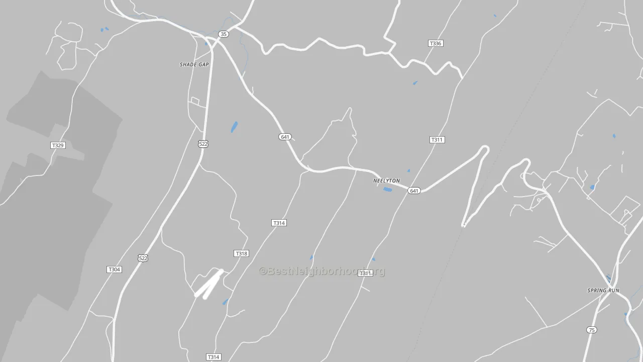 Transit Grade map of Neelyton, PA