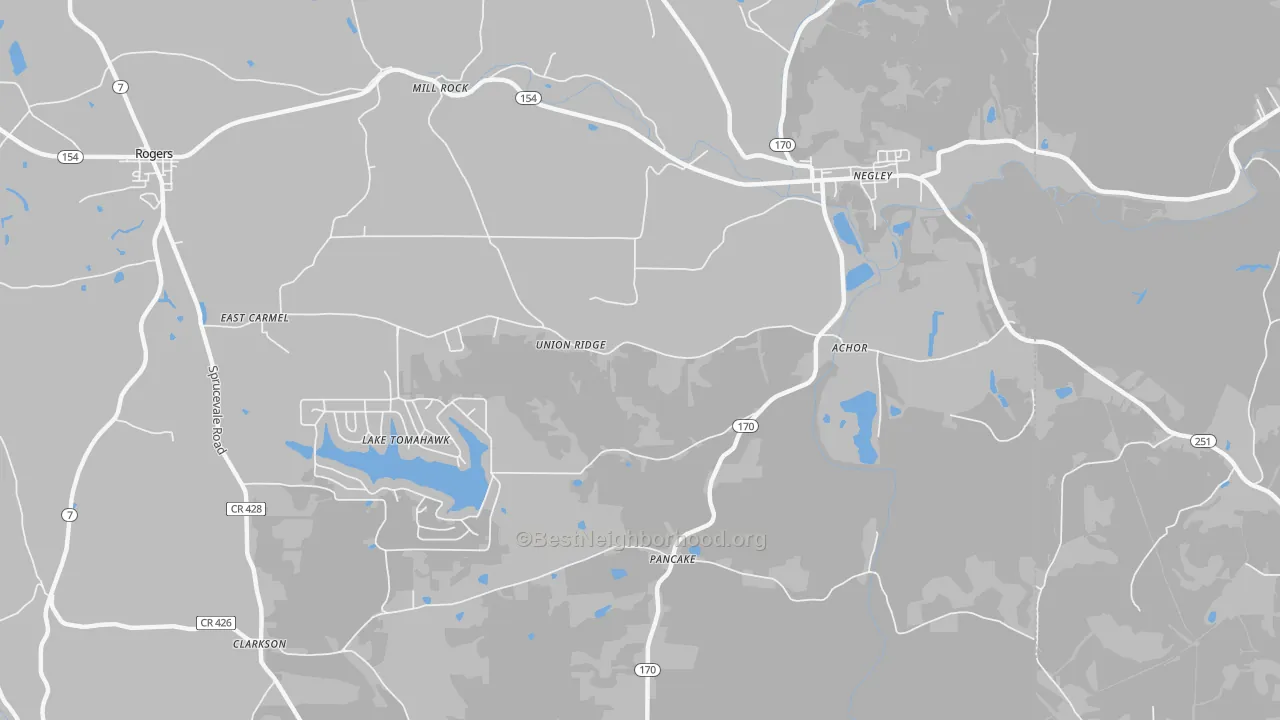 Transit Grade map of Negley, OH