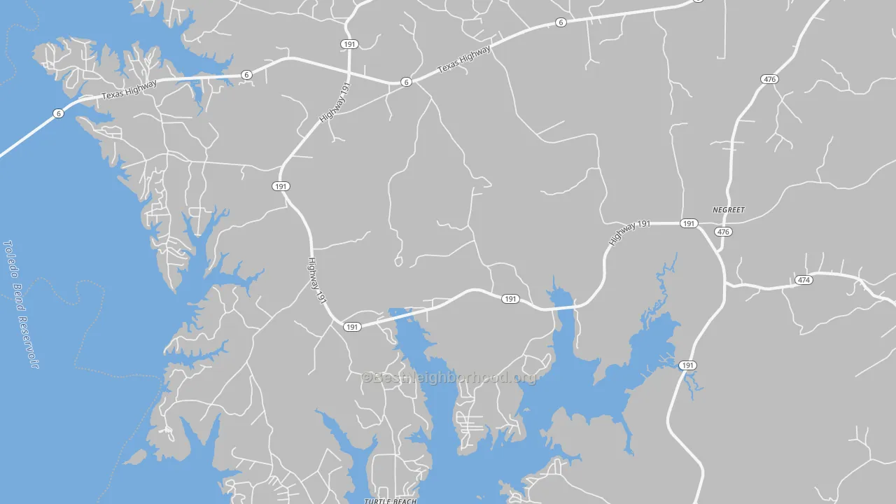 Transit Grade map of Negreet, LA