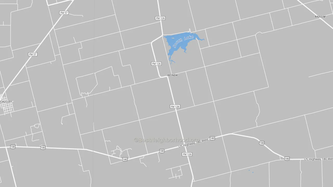 Transit Grade map of Neinda, TX