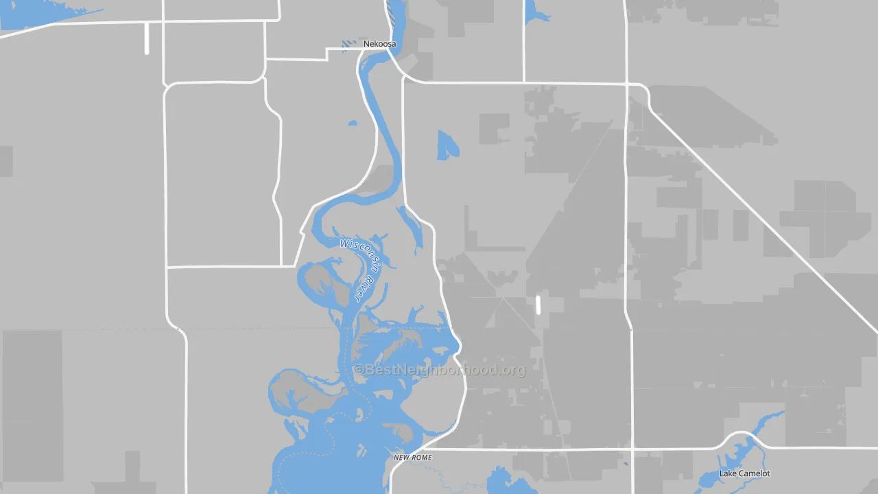 Transit Grade map of Nekoosa, WI