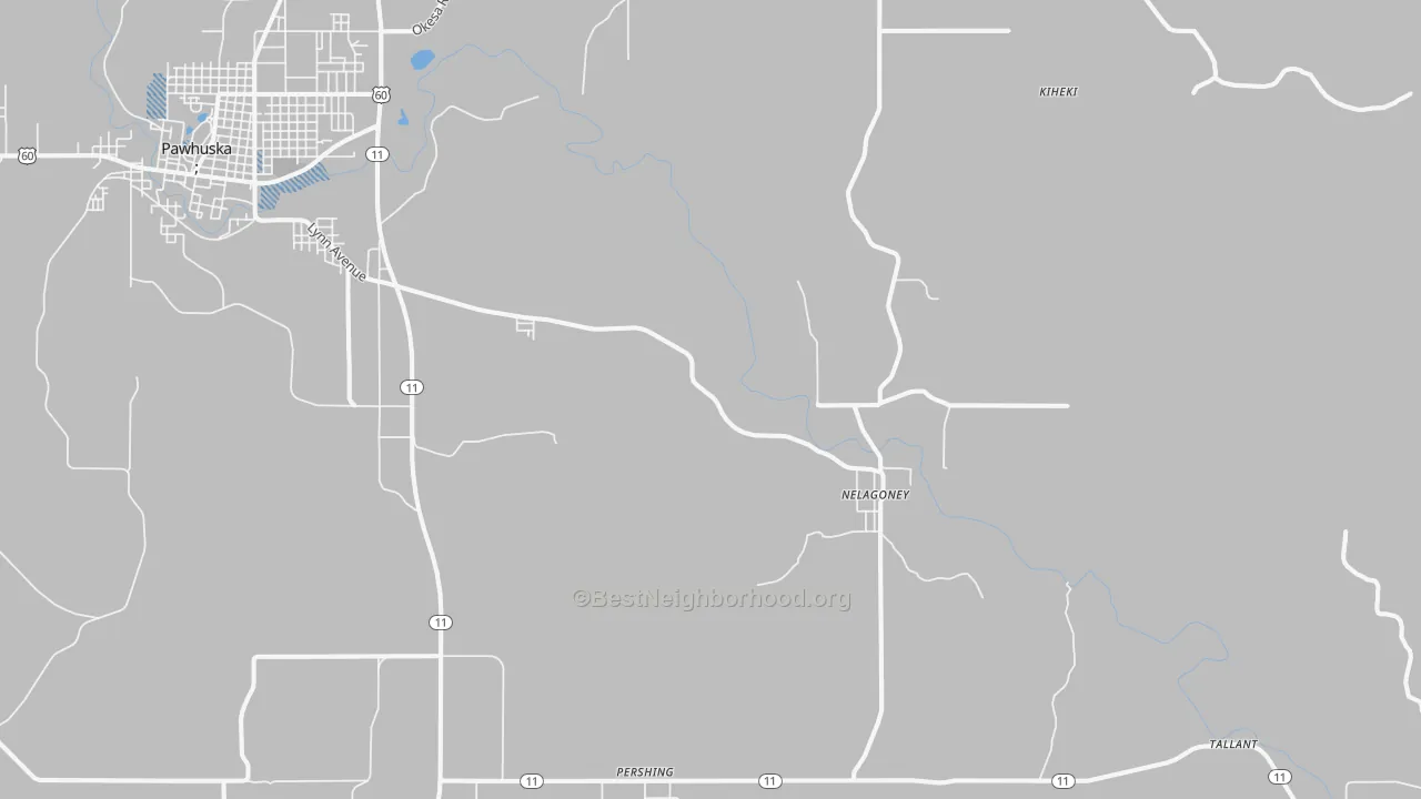 Transit Grade map of Nelagoney, OK
