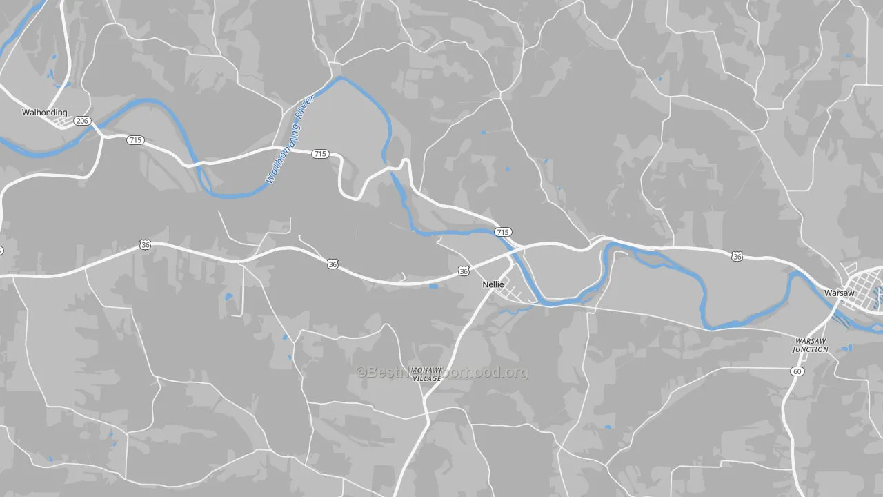 Transit Grade map of Nellie, OH