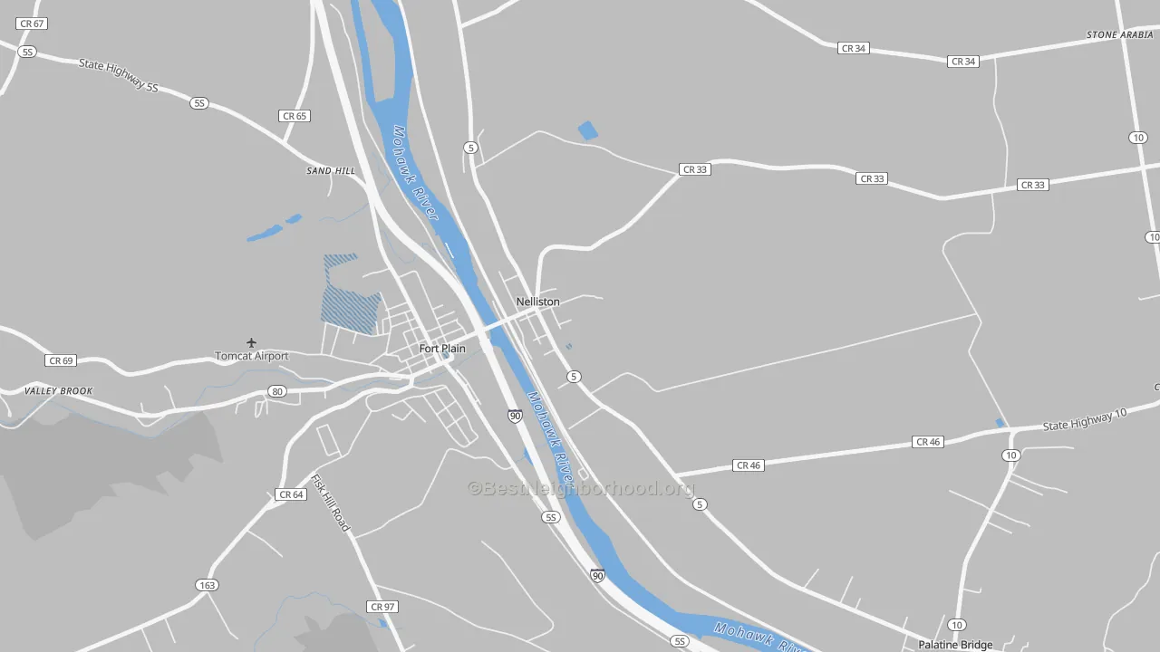 Transit Grade map of Nelliston, NY