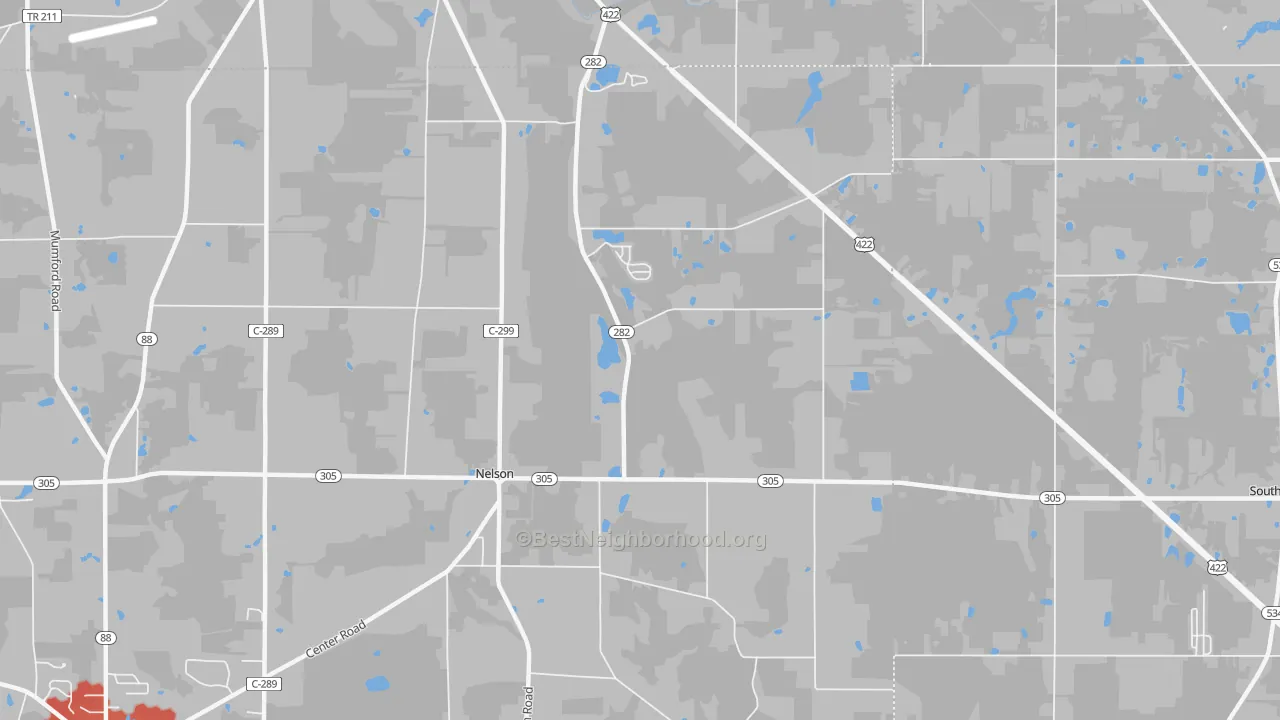 Transit Grade map of Nelson, OH