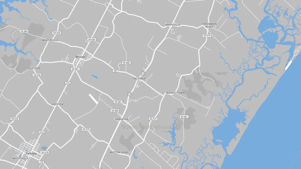 Transit Grade map of Nelsonia, VA