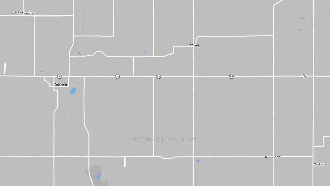 Transit Grade map of Nemaha County, KS