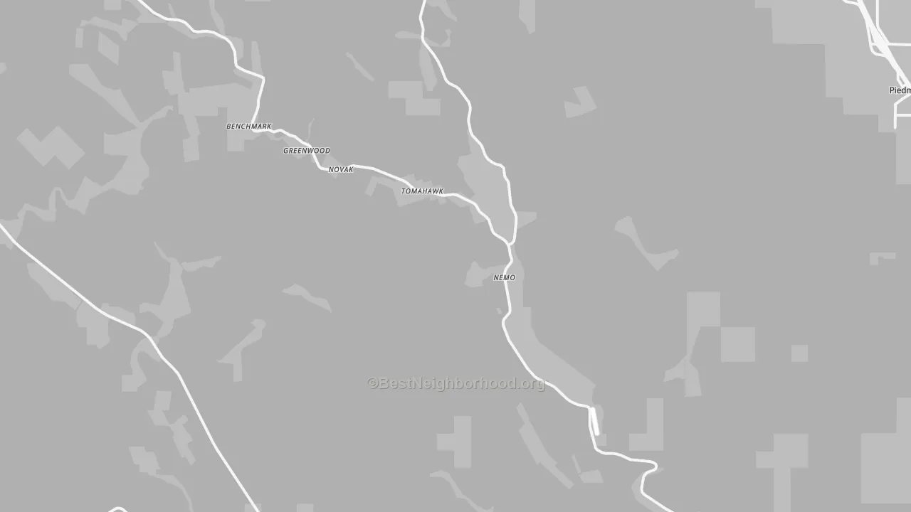 Transit Grade map of Nemo, SD