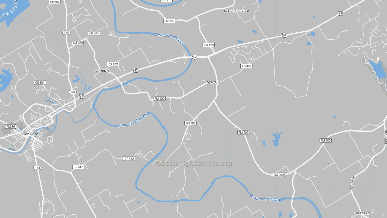 Transit Grade map of Nemo, TX