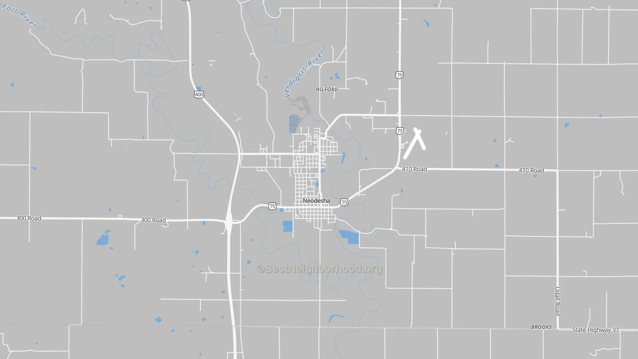 Transit Grade map of Neodesha, KS