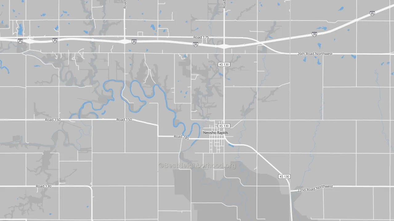 Transit Grade map of Neosho Rapids, KS