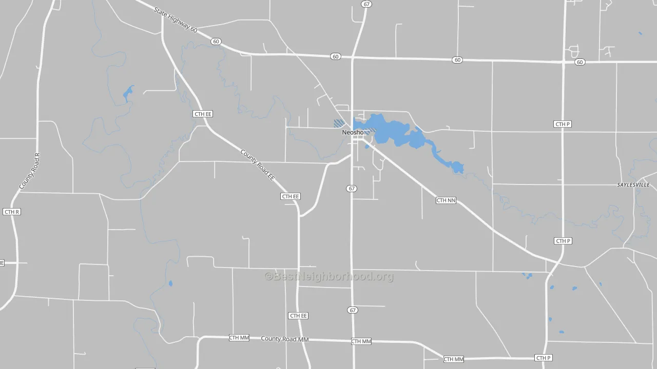Transit Grade map of Neosho, WI