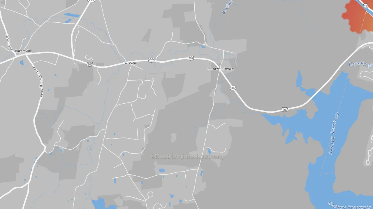 Transit Grade map of Nepaug, CT