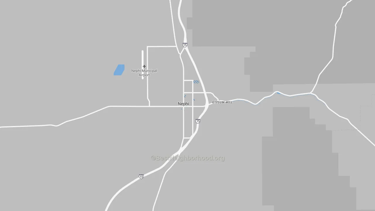 Transit Grade map of Nephi, UT