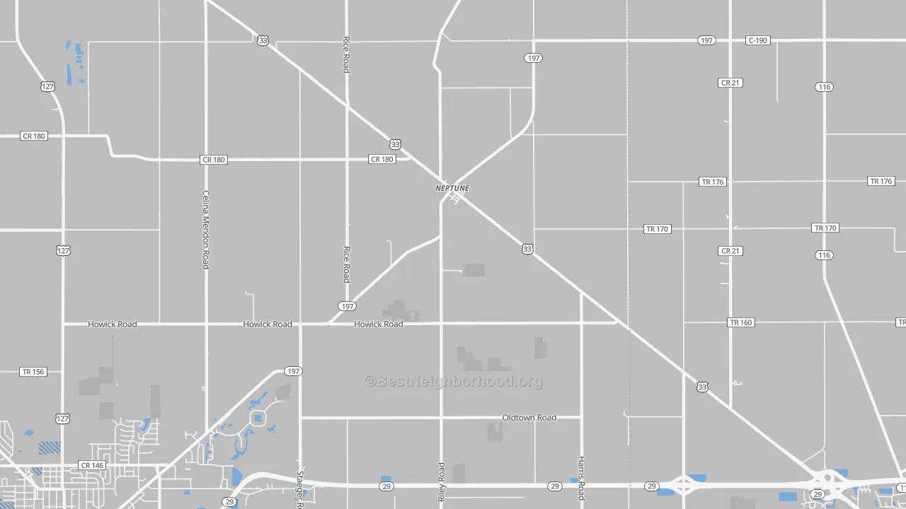 Transit Grade map of Neptune, OH