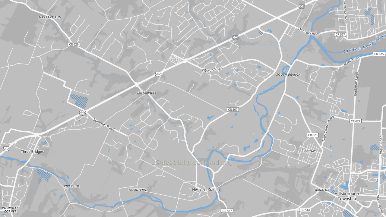 Transit Grade map of Neshanic Station, NJ