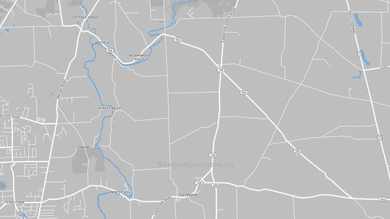 Transit Grade map of Neshannock Falls, PA