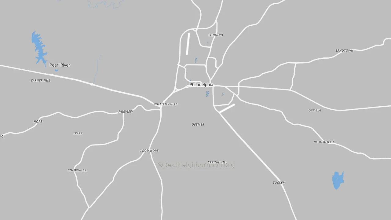 Transit Grade map of Neshoba County, MS