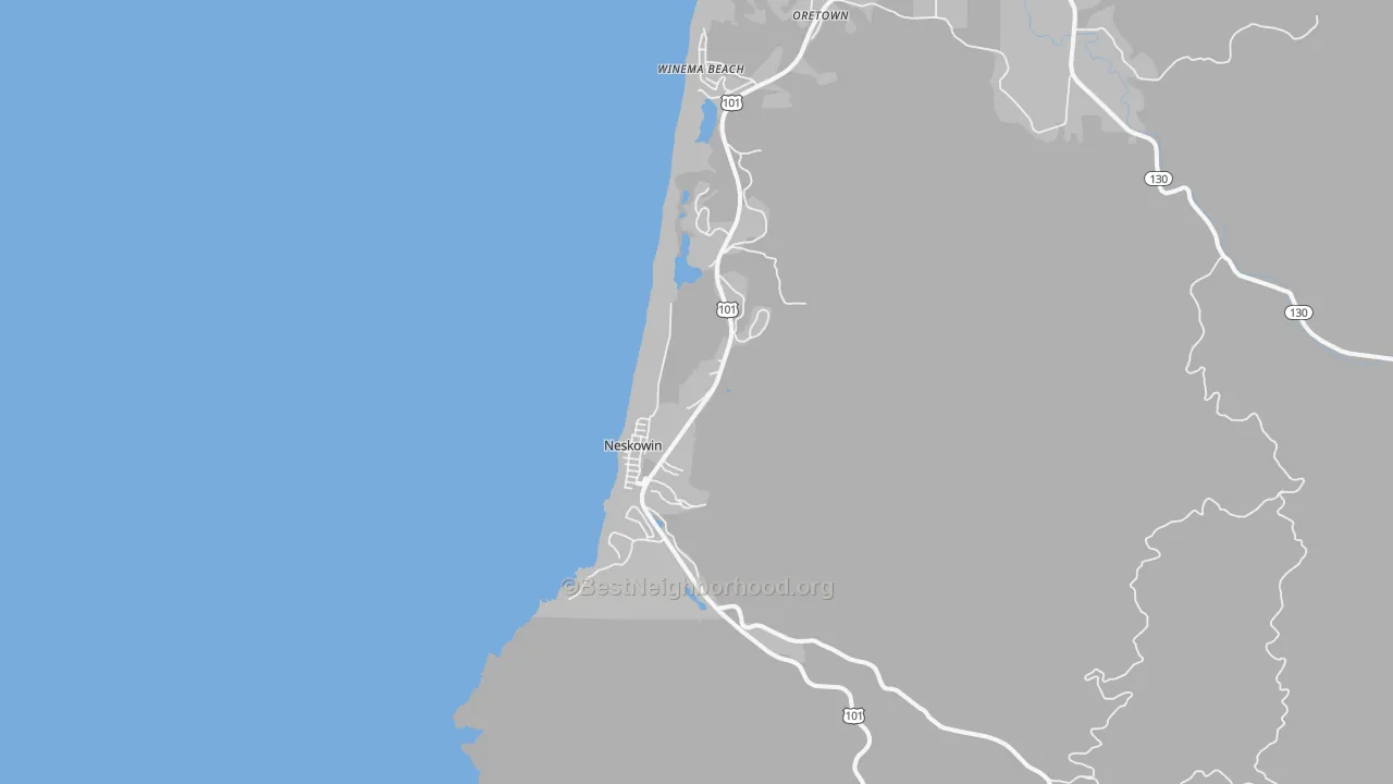 Transit Grade map of Neskowin, OR