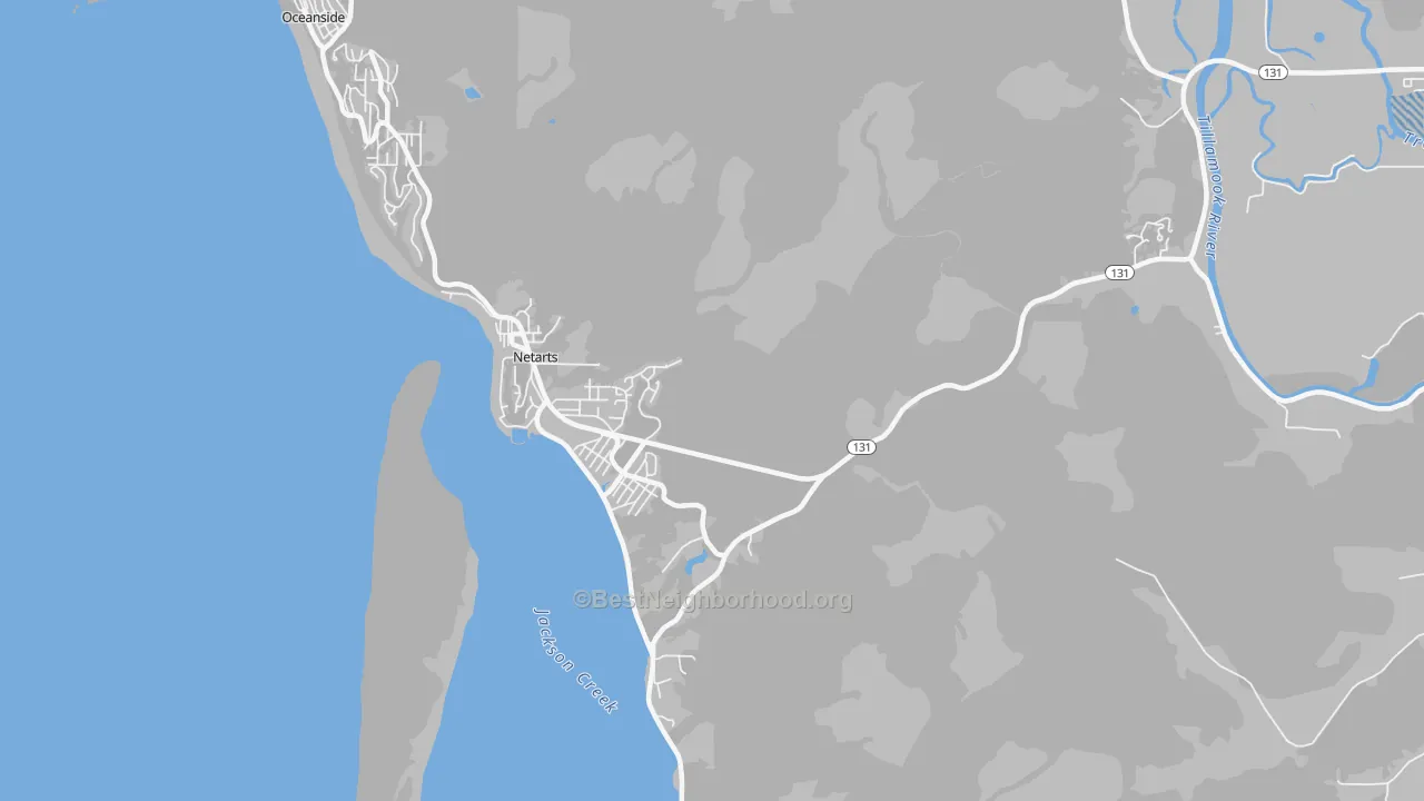 Transit Grade map of Netarts, OR