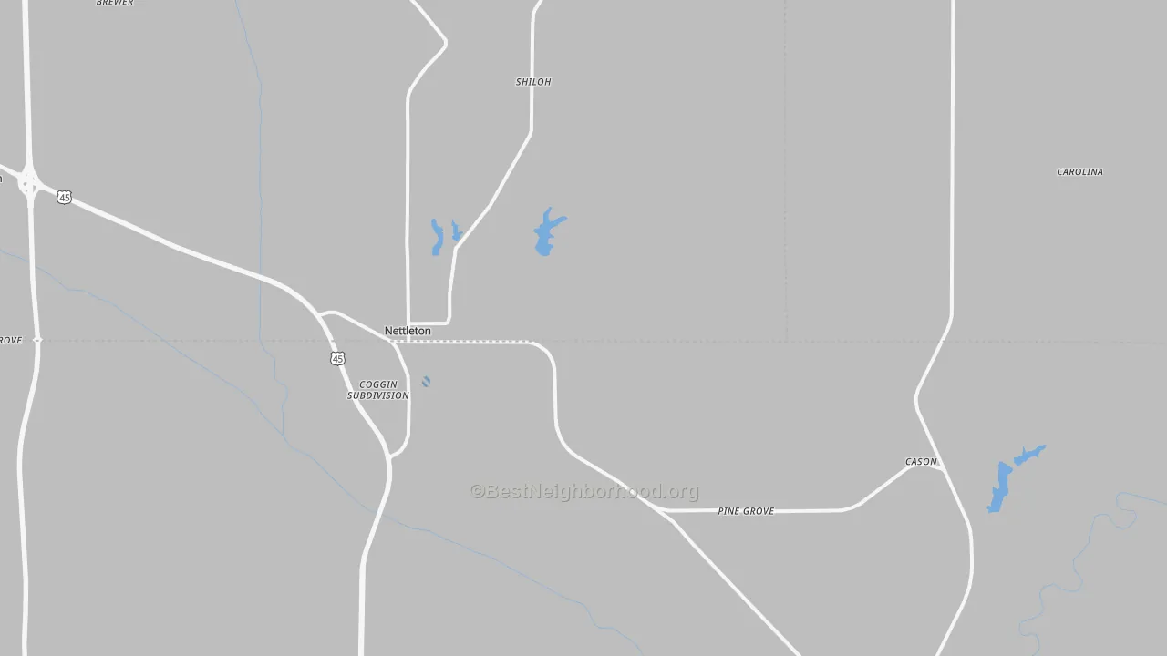 Transit Grade map of Nettleton, MS