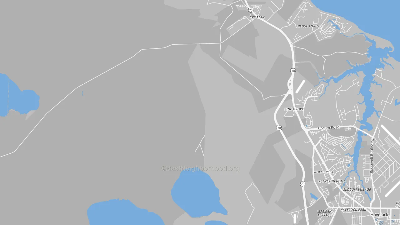 Transit Grade map of Neuse Forest, NC