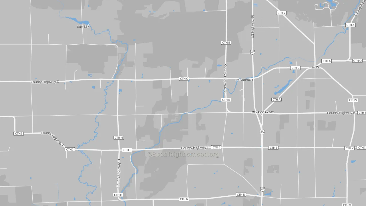 Transit Grade map of Neva Corners, WI