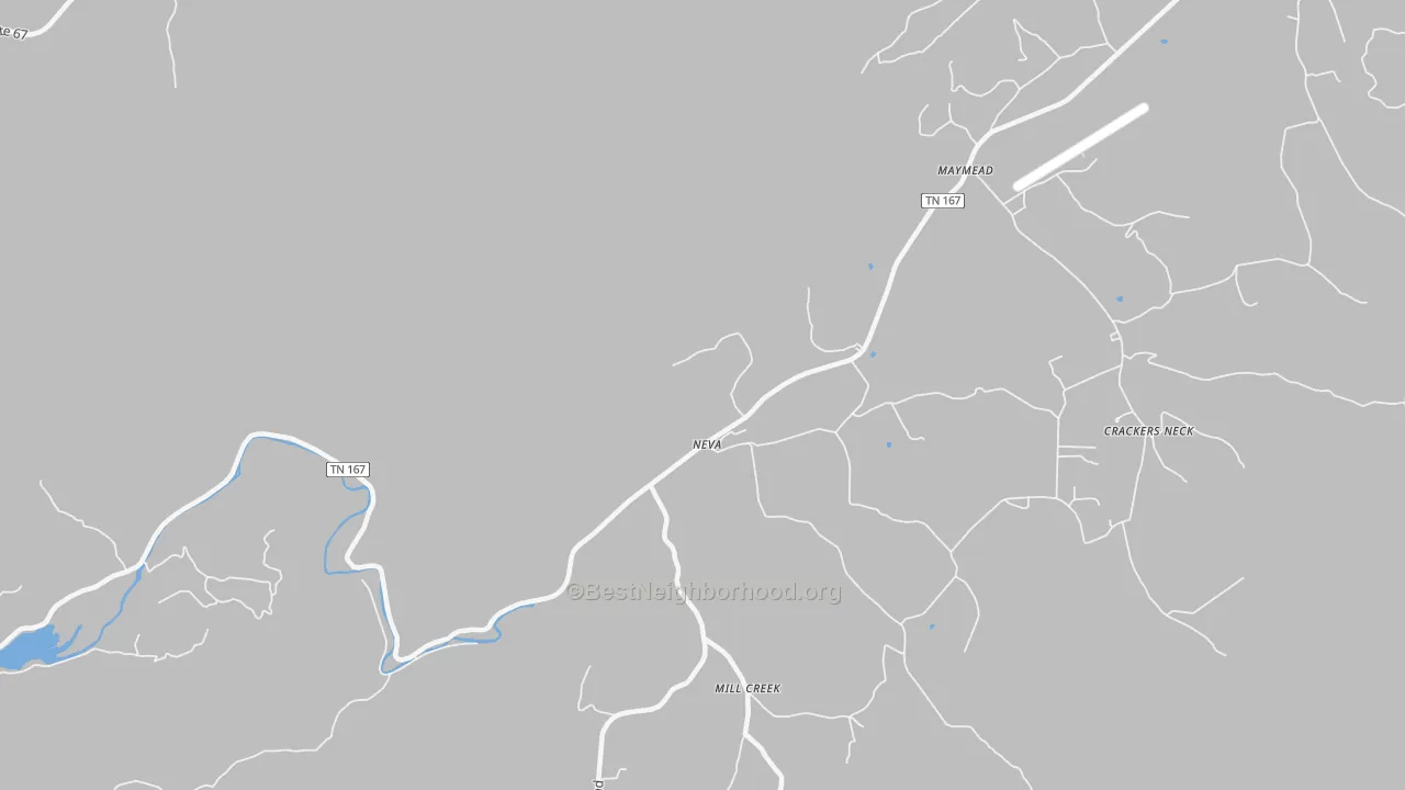 Transit Grade map of Neva, TN